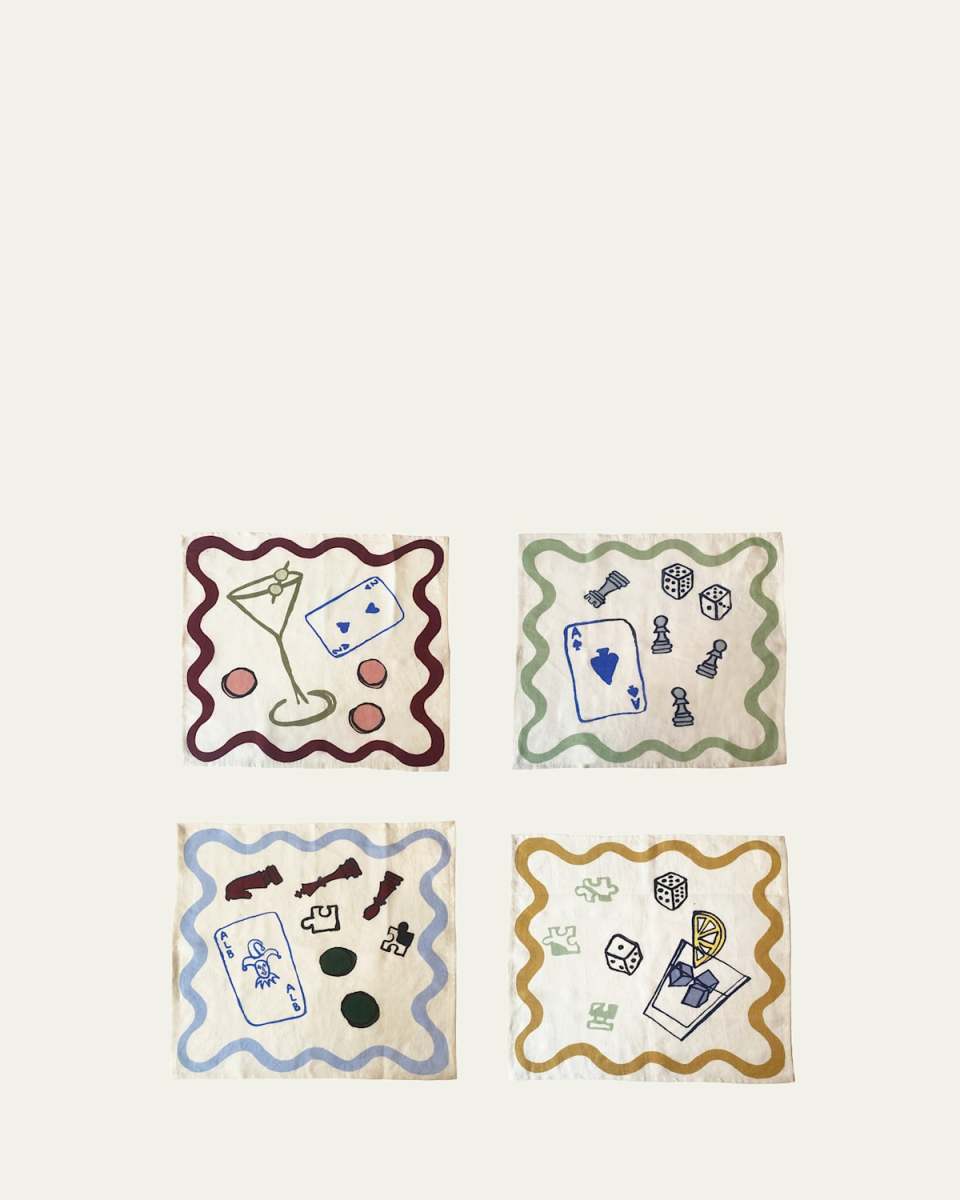 Graphic Linen Napkins, Set of 4
